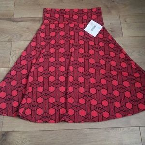 Lularoe small Azure skirt NWT Red and Black